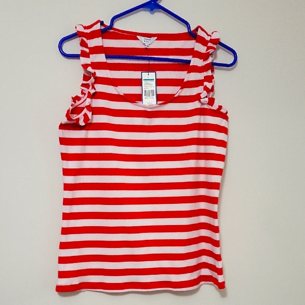 Crown & Ivy Red White & Cute Tank Top